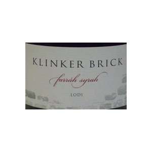    2009 Klinker Brick Syrah Farrah 750ml Grocery & Gourmet Food