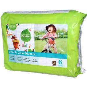 Seventh Generation 7 Gen Diapers Stage 6 20.00 CT(Pack of 4):  