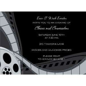 Film Reel Black Invitations