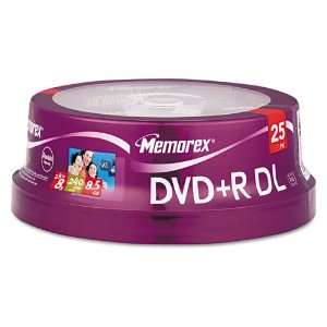  Dual Layer DVD+R Discs, 8.5GB, 25/Pack 