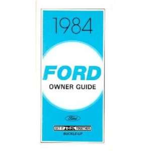    1984 FORD CROWN VICTORIA Owners Manual User Guide: Automotive