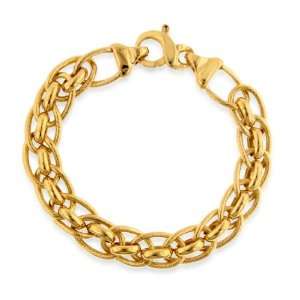    Vicenza Collection Double Oval Links Bracelet   8 Jewelry