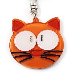  Plastic Funky Cat Key Ring/Handbag Charms (Brown) Jewelry