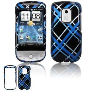 Light Blue Cross Design Hard Accessory Faceplate Case Cover for HTC 