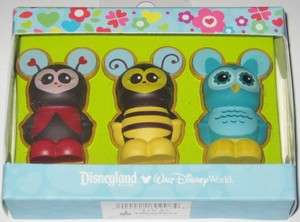 Lady Bug Owl Bee CUTESTERS VINYLMATION Disney 3 Pin Set Sculpted 3D 