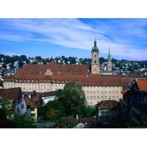  Convent with Cathedral and Library in Foreground, St. Gallen 