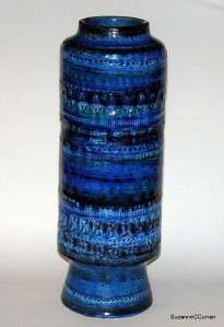 Mid Century Rosenthal Netter Aldo Londi Rimini Blu Blue Vase Italy Art 