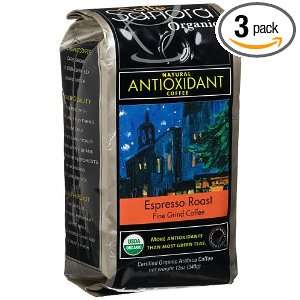 Caffe Sanora Organic Antioxidant Rich, Espesso Roast, Fine Grind, 12 