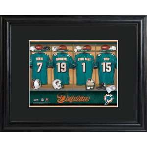  Miami Dolpjons Locker Room Print with Frame Everything 