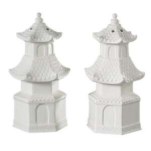 Chinese Pagoda Chinoiserie S/P Salt & Pepper Shakers  