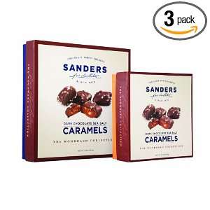 Sanders Woodward Dark Chocolate Sea Salt Caramels, 3.5000 Ounce (Pack 