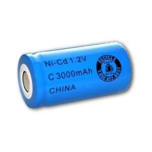   Size Rechargeable Battery 3000mAh NiCd 1.2V Flat Top Cell: Electronics