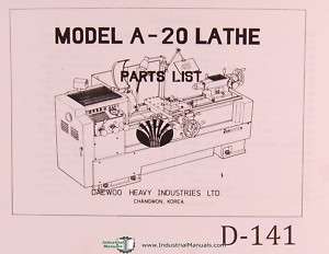 Daewoo Parts A 20 Lathe Manual  