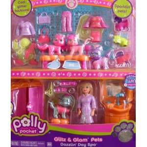   Pocket Glitz & Glam Pets Dazzlin Day Spa Playset (2007): Toys & Games