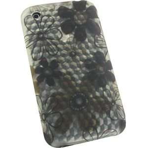 Apple iPhone 3G/3GS Laser Silicone Case (Brown Flowers) Cell Phones 