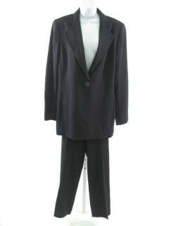 LINDA ALLARD ELLEN TRACY Black Blazer Pants Suit Sz 12  