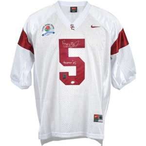 Reggie Bush Autographed Jersey  Details: USC Trojans, White, Nike 