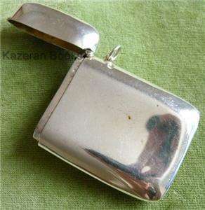   Edwardian 1903 Unengraved Solid Silver Vesta Case H Woodward 2.9