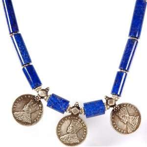 Lapis Lazuli Coin Necklace   Sterling Silver Everything 