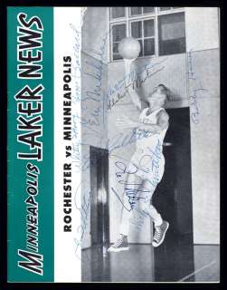 1953 54 Minneapolis Lakers Autographed Program PSA/DNA!  