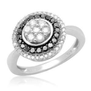   White Diamond Ring (1/2 cttw, I J Color, I3 Clarity), Size 8: Jewelry