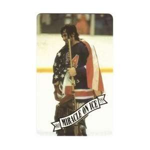   Phone Card: Miracle On Ice 1980 Olympic Hockey: Jim Craig & USA Flag