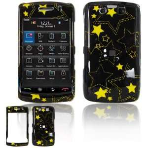  Black/Yellow Stars Design 2 Piece Hard Case for BlackBerry 