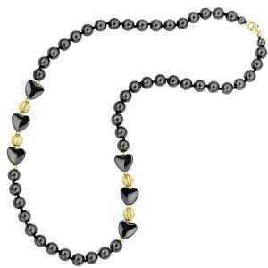  Fiery Elegance Hematite Necklace Jewelry