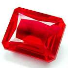 26.00CTAWESOME PIGEON BLOOD RED RUBY EMERALD CUT LAB CO