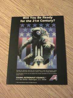 1986 YAC NASA ADVERTISEMENT SPACE SHUTTLE AD ASTRONAUT  