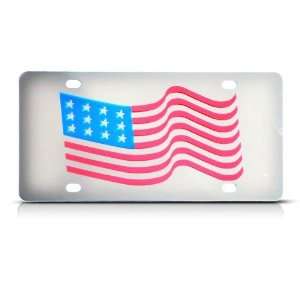 Us Usa Mirror Finish Metal Stainless Steel License Plate Sign Tag Wall 