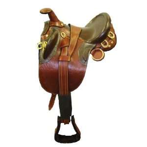   Youth Leather Australian Stock Saddle Brown