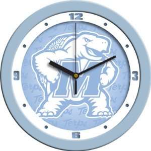  Maryland Terrapins 12 Blue Wall Clock: Home & Kitchen