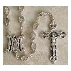 Divine Mercy Silver Tone Rosary in Gift Pouch