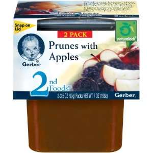 Gerber 2nd Foods Baby Foods Sitter Prunes with Apples 2   3.5 Oz Packs 