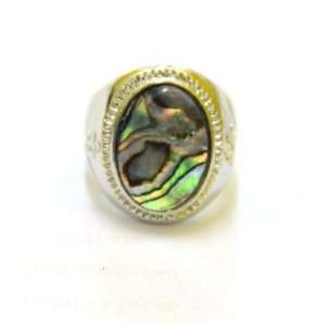  shell silver plated ring natural art deco kitsch jewelry Jewelry