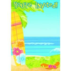  Surfs Up Imprinted Invitations 8ct Toys & Games