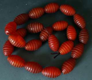 Agate Beads Red Silkworm shaped Bracelet Tibet Buddhist  