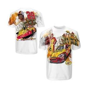   Harvick Total Print T Shirt   Kevin Harvick Large: Sports & Outdoors