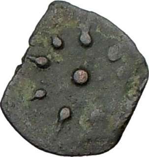   JANNAEUS 103BC Jerusalem Genuine Ancient Coin Upside down Anchor STAR