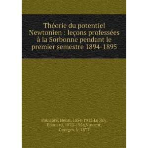   semestre 1894 1895 Henri, 1854 1912,Le Roy, Edouard, 1870 1954