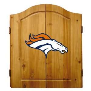  NFL Denver Broncos Complete Dart Cabinet (w/board, darts 