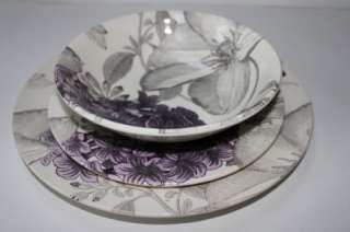 ANDREW TANNER/ROYAL STAFFORD FLORAL LILAC DINNERWARE SET 12PC  