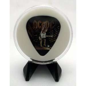 AC DC Stiff Upper Lip Guitar Pick With Display Case & Easel   100% 