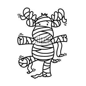   Company Halloween Cling Mount Rubber Stamp Mummy Riley; 2 Items/Order