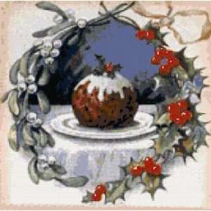  Christmas Pudding Counted Cross Stitch Kit: Everything 