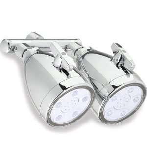  Deluxe Double Shower Head   Polished Chrome
