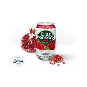 Hansens Diet Pomegranate Soda (3x8x12: Grocery & Gourmet Food