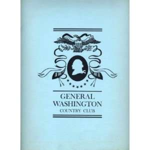  General Washington Country Club Menu 1960s Everything 