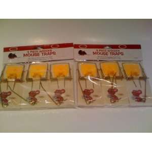  New Two Packs (Total of 6) Mouse Mice Wooden Traps Patio 